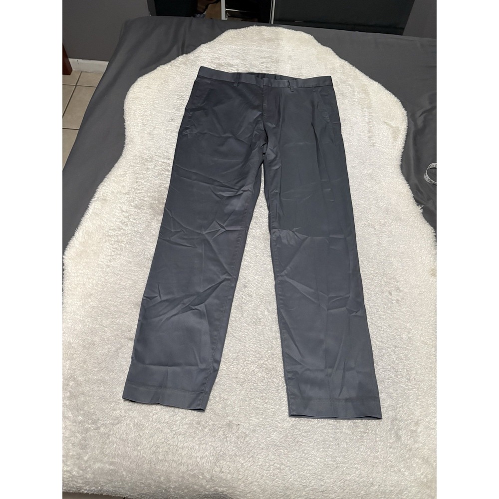 Bonobos Men's Slim Fit Stretch Washed Chino Pants Charcoal Gray Trousers 32x30